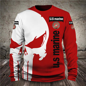 Men Women US America US Marineprint 3D Hoodies Funny policeman Sweatshirt Hooded Long Sleeve zipper Pullover skull tracksuit